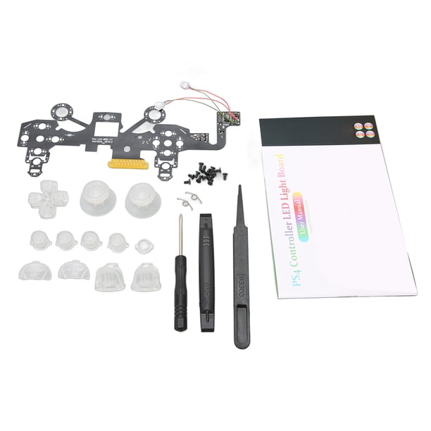 Botones faciales Luminate D Pad 8 colores 19 modos Kit de botones LED de repuesto DIY para controlador PS4