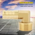 thumbnail image 3 of 1pc 3/4 Male Thread Brass Elbow Barbed Coupling Connector Hose Fitting (16mm), 3 of 9