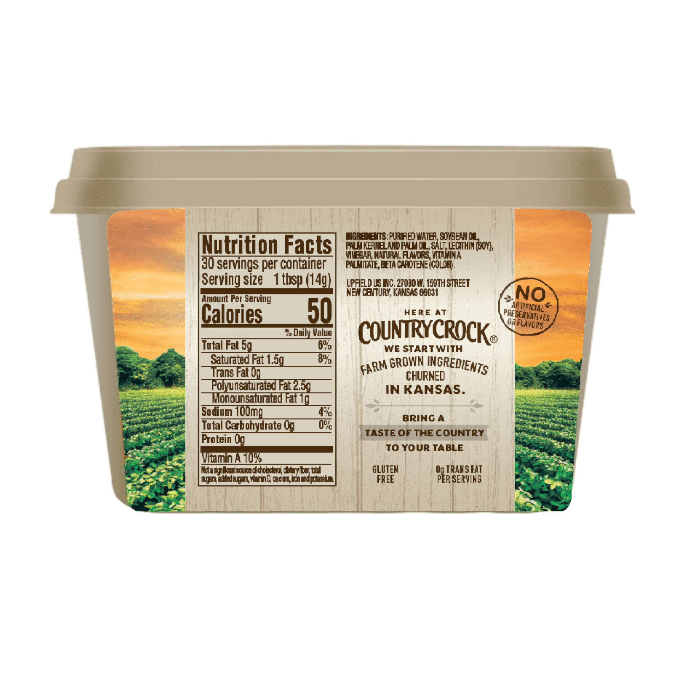Country Crock Churn Style Buttery Spread, 15 oz Tub (Refrigerated)