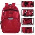 thumbnail image 3 of Single Solid Color Reflective Transparent See Through Mesh Stadium Approved Backpack for Travel and Commuting in Red, 3 of 6