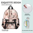 thumbnail image 5 of Poodle and Flowers Pink Pattern Backpack for School, Cute School Bag with Adjustable Shoulder Straps and Padded Back, 15.25"x11.5"x5.25", 5 of 5