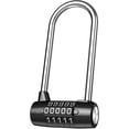 thumbnail image 1 of 5 Digit Combination Padlock, 4.65 Inch Long Shackle Resettable Padlock, Lengthened Gym Lock Waterproof For School, Employee, Gym & Sports Locker, Gat, 1 of 5