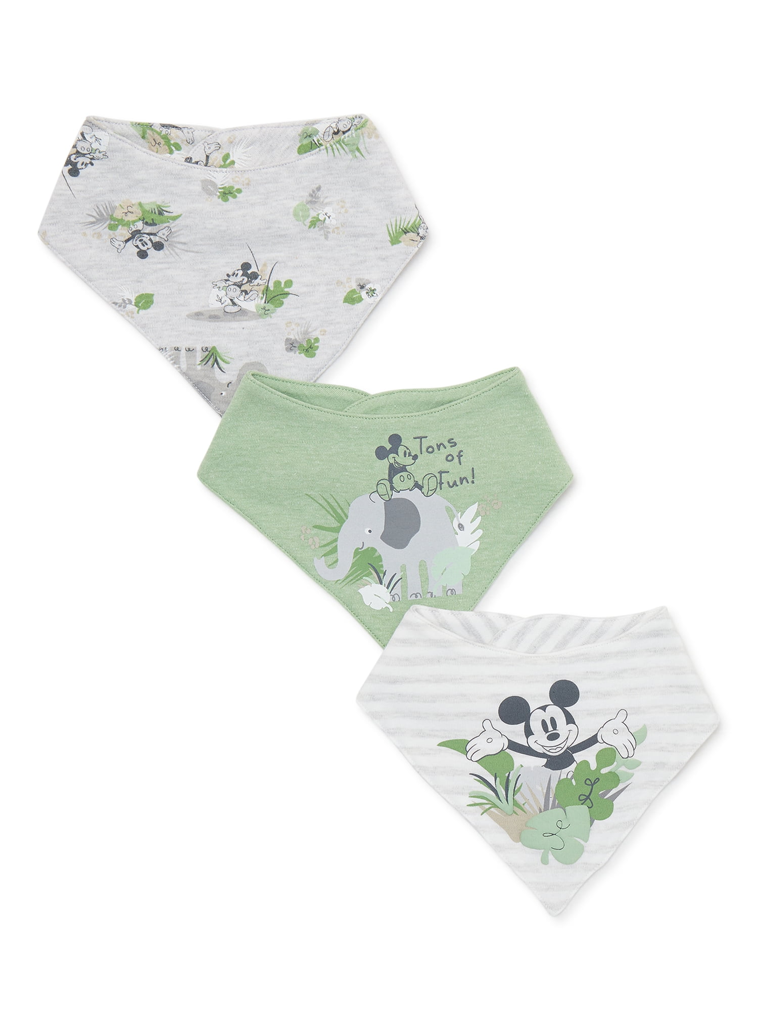 Mickey Mouse Baby Unisex Bib Set, 3-Pack