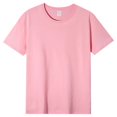 thumbnail image 1 of Selected pure cotton round neck parent-child short-sleeved shirt, casual party sports loose top, 1 of 2