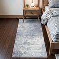 thumbnail image 2 of 2x6 Non-slip Entryway Area Rugs: Washable Stain Resistant Kitchen Carpet Low Pile Printed Doormat Soft Runner Vintage Abstract Floor Mat For Hardwood Bedroom Home Decor Family(2x6 Blue), 2 of 9