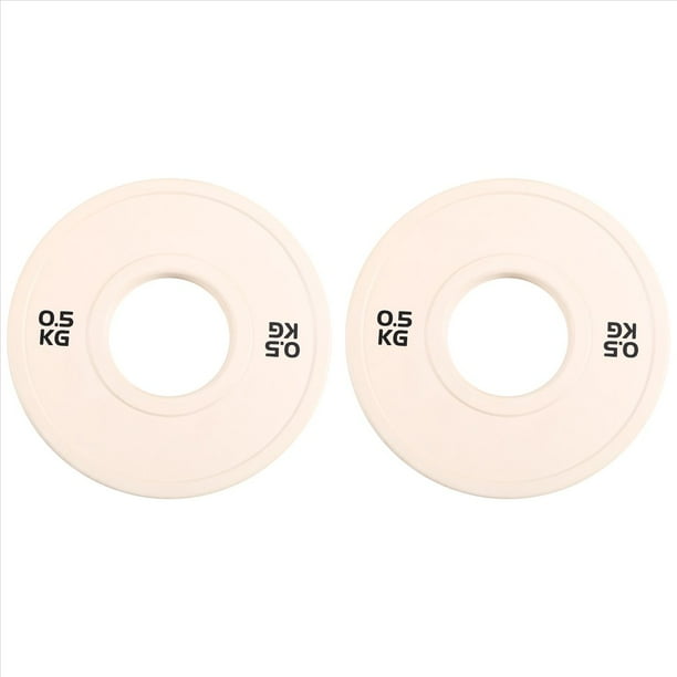 2X Discos de Gimnasio Tipo-Micro, Discos de Pesas con , Discos de Pesas Fraccionarias de Goma, Apertura Adicional de 50,4 mm, 0,5 Kg