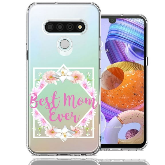 MUNDAZE for LG Stylo 6 Best Mom Ever Mother's Day Flowers Double Layer Phone Case Cover