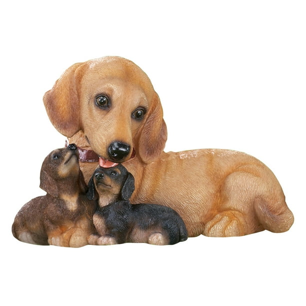 Collections Etc Dachshund Dog Family Mama Puppies Outdoor
