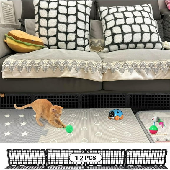 12 PCS Under Couch Blockers for Bed Couch Furniture Underneath Stop from Getting Under The Sofa