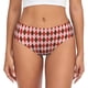 thumbnail image 1 of Fotbe Red and Brown Squares Calzones Estampados para Mujer – Ropa Interior de Algodón, Cómoda, Suave y Elástica-3X-Large, 1 of 6