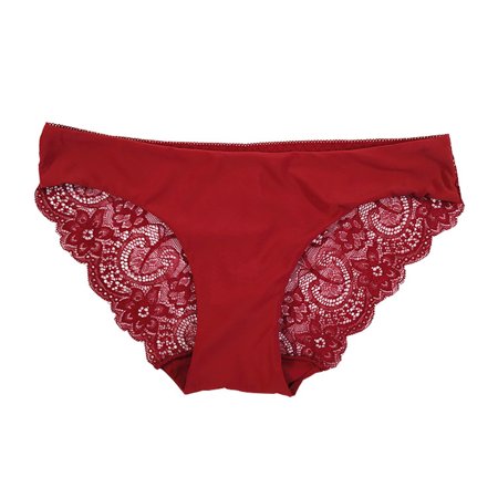 

JFY Hollow Mid-Rise Seamless Women Panties Sexy Hip Lace Ice Silk Underwear Female Clothing