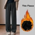 thumbnail image 2 of Women High Waist Casual Wide Leg Long Pants Trousers Stretch Twill Pants With Pocket Thin Crop Pants For Women Casual Summer, 2 of 8