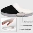thumbnail image 3 of Somdot Women's Coral Fleece Memory Foam Slippers, Indoor and Outdoor House Shoes, Black, 3 of 6