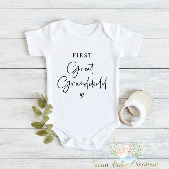 First Great Grandchild Coming Soon, Grandchild Baby Bodysuit, First Grandchild Bodysuit, Great Grandparents, First Time Grandparent Cute And Cool Baby Bodysuit, Baby Bodysuit Lat 4424