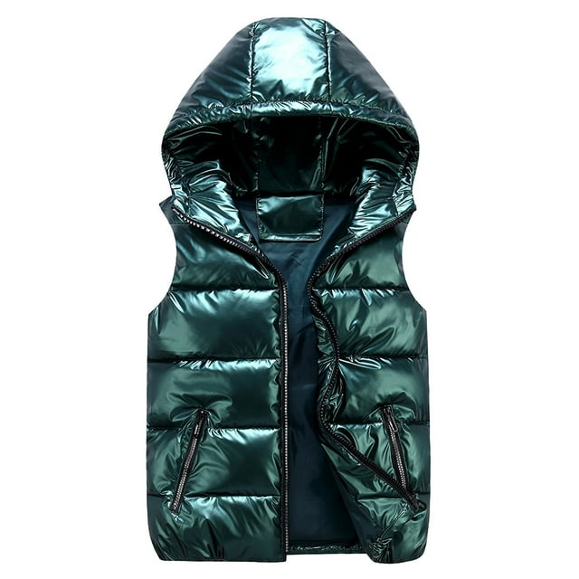 EDFBUYKRS Veste Sans Manches à Fermeture Éclair en Composite Solide pour Femmes Automne Hiver avec Poches