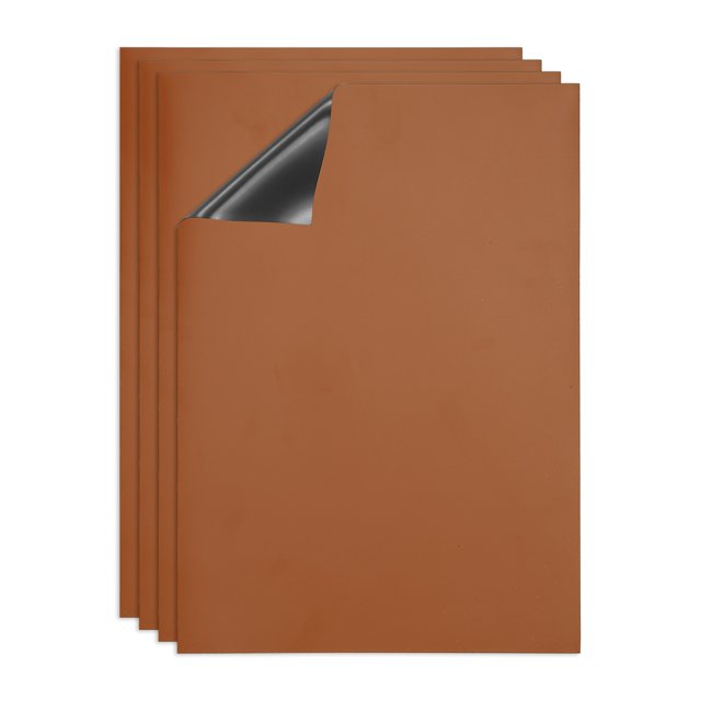 Tableau Effaçable à Sec, A4 4 Pack Tableau de Calendrier pour Réfrigérateur Aimants Tableau Blanc, Marron