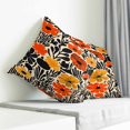 thumbnail image 4 of Throw Pillow Covers 20x20 Inch, Orange Yellow Black Decorative Pillow Cases for Couch Sofa Bed, Botanical Tropical Leaf Summer Cotton Linen Square Home Decor Pillowcases with Hidden Zipper, 4 of 7
