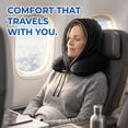 thumbnail image 2 of Sealy Infused-Gel Hooded Memory Foam Travel Pillow, Black, 2 of 8