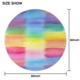 thumbnail image 6 of Colorful Watercolor Stripe Pattern Round Tablecloth 60"x60",Wrinkle Wipeable Table Cloth for Kitchen Dining Room Picnic Patio Party, 6 of 6