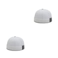 thumbnail image 2 of Minnieouse Moda hombres mujeres Skullcap 3 rayas estampado marinero INS estilo cálido cubo Docker gorras elegante sombrero sin borde Type3 NO3, 2 of 6