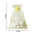 thumbnail image 3 of Efavormart 50PCS YELLOW Organza Gift Bag Drawstring Pouch Wedding Favors Bridal Shower Treat Jewelry Bags - 4"x6", 3 of 8