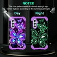 thumbnail image 3 of Casetego for Samsung Galaxy A55 5G/A35 5G Case,Glow in The Dark Three Layer Heavy Duty Shockproof Full Protection Hard Plastic Bumper+Soft Silicone Protective Case,Purple, 3 of 8
