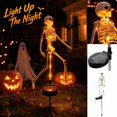 thumbnail image 4 of Solar Powered Halloween Skeleton Stake Light with Orange LED and Waterproof Ground Spike, Outdoor Yard Garden Decoration for Halloween Decor 1 Piece, 4 of 8