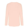 thumbnail image 5 of Women Fashion Casual Long Sleeve Solid Color Tops Shirts Blouses Tops Pink Women Blending Shirts Women Shirts(XL), 5 of 6