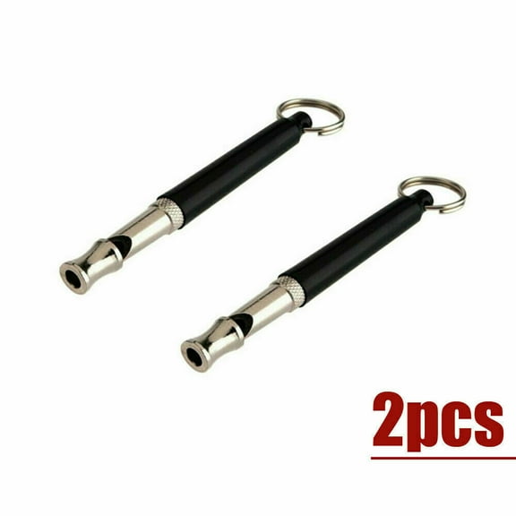 2Pcs Dog Training WHISTLE UltraSonic Obedience Stop Barking Pet Sound PitchBlack