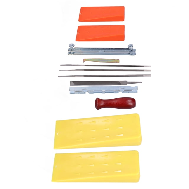 Kit de cuñas para afilar motosierras, kit de afilado de motosierras, cuñas para talar árboles, kit de limas para afilar motosierras, probado profesionalmente