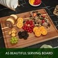thumbnail image 7 of Wooden Cutting Boards for Kitchen, 24" x 18" Large Cutting Board with Juice Groove and Side Handle, 7 of 7