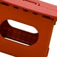 thumbnail image 3 of Taburete plegable portátil de plástico resistente que ahorra espacio para adultos y niños, color rojo vintage., 3 of 5