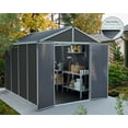 thumbnail image 4 of Palram - Canopia Rubicon 8' x 10' Polycarbonate/Aluminum Shed - Gray, 4 of 8