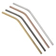 thumbnail image 1 of Labymos 4pcs Multicolor Reusable Stainless Steel Straws Eco-friendly Bent Straw Drinking Metal Straws Random Color, 1 of 8