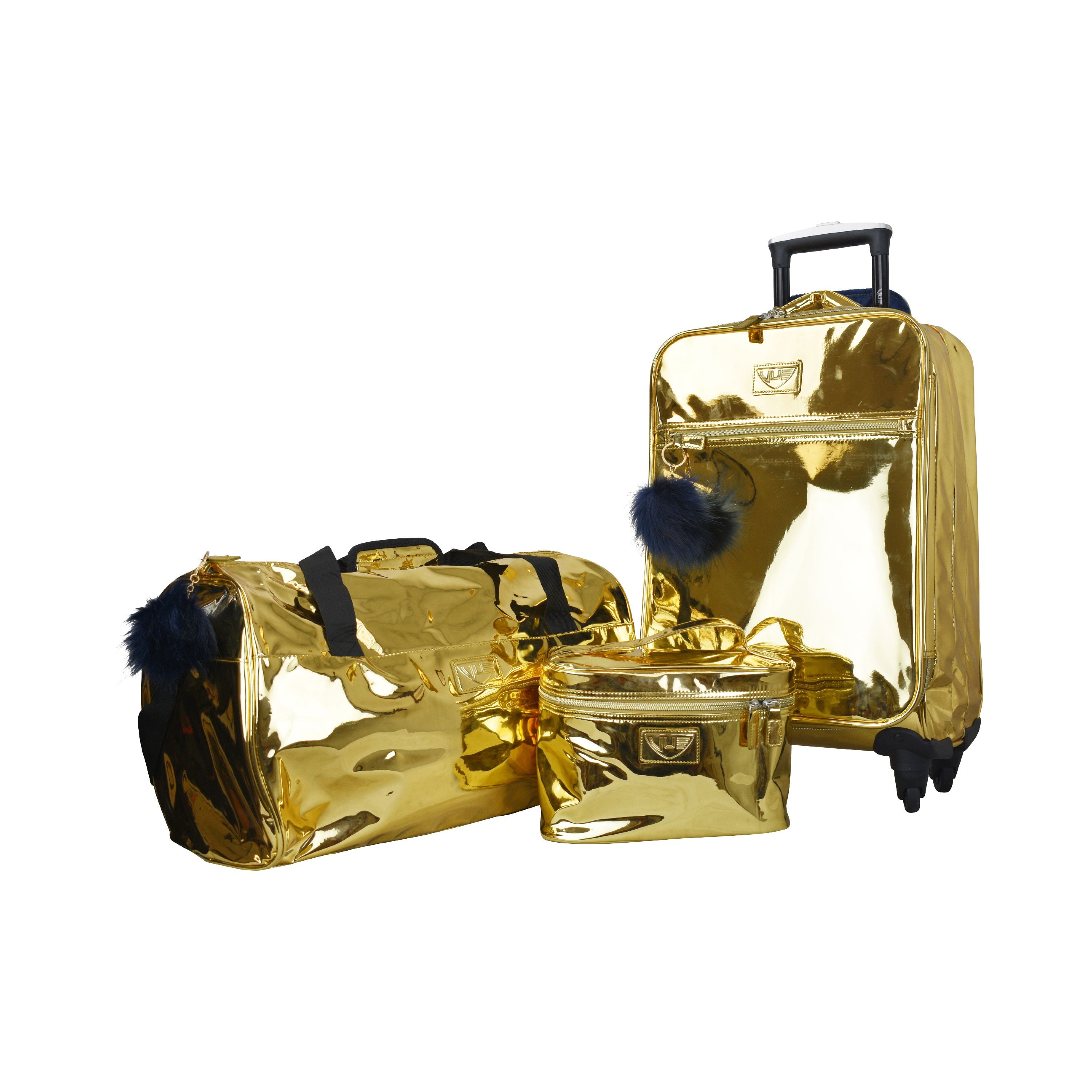 Buy Vue Metallic Gold Carry On 3pc luggage set Online at Lowest Price