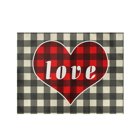 

Hanyhapt Valentine s Day Placemats Red Check Placemats 30X45Cm for Table Decoration Valentine s Day Waterproof Table Placemats for Indoor Kitchen Decoration Dinner (K)