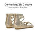 thumbnail image 4 of DREAM PAIRS Girls Sandals Wedge Flatform Open Toe Gladiator Strappy Platform Low Heels Sandals Summer Shoes with Zipper, 4 of 6