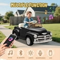 thumbnail image 3 of 12V Ride on Toys, Licensed Chevrolet 3100 Powered Ride on Cars with Remote Control, Bluetooth, Music, USB Ports, LED Lights, 4 Wheels Suspension, Electric Car for Kids Boys Girls Ages 3-6, Black, 3 of 9