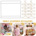 thumbnail image 6 of OFFIGAM 11-Piece White Iron Doll Clothes Hangers Set for Dollhouse Accessories and Storage, 6 of 10