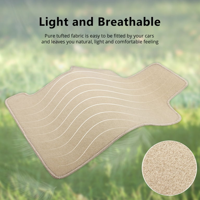IKON MOTORSPORTS Floor Mats For 2003-2009 Nissan 350Z – Beige Nylon Front Set, Factory Fit