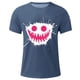 thumbnail image 4 of Blusas y camisas de manga corta con cuello redondo para hombre, blusas casuales de verano a la moda con cuello redondo y estampado para hombre., 4 of 4