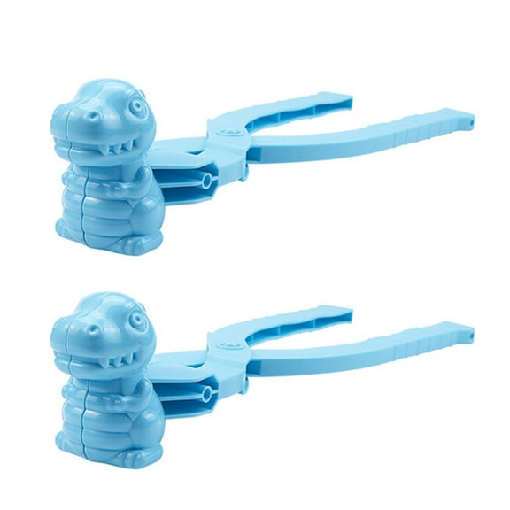 WWG Dinosaur Snowball Maker Clip Tool 2PCS 19.5x6.5x6cm 7.7x2.6x2.4in Plastic Winter Outdoor Toy for Kids Snowball Fight Sand Mud Bath Bombs