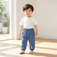 thumbnail image 2 of CHENge Boys' Sweatpants Soft Cotton Jogger Pants with Pockets, Elastic Waist Drawstring for Kids Toddler Back to School Sports Sweat Pants, 2 of 4