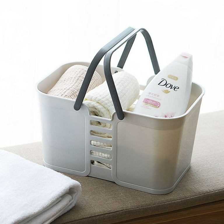 Portable Shower Caddy Tote Plastic Storage Basket with Handle Bath
