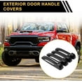 thumbnail image 3 of 4pcs Exterior Door Handle Cover for Dodge Ram 1500 2009-2018, Carbon Fiber Pattern Black ABS Car Door Handle Protector, 3 of 5