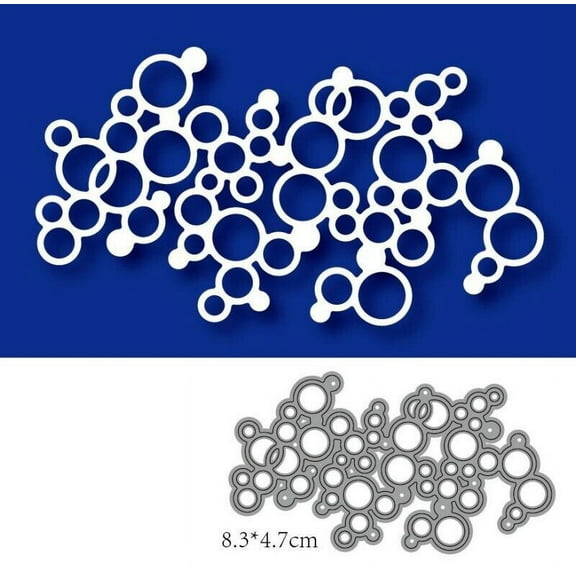 Die Cuts for Card Making, Ouginx Circle Bubble Metal Cutting Dies DIY Die Cutters Die Stencils for Scrapbooking Photo Album Decorative Embossing DIY Paper Card Gift Tags