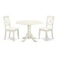 thumbnail image 2 of East West Furniture Dining Room Set Linen White, DLBO3-LWH-LC, 2 of 6