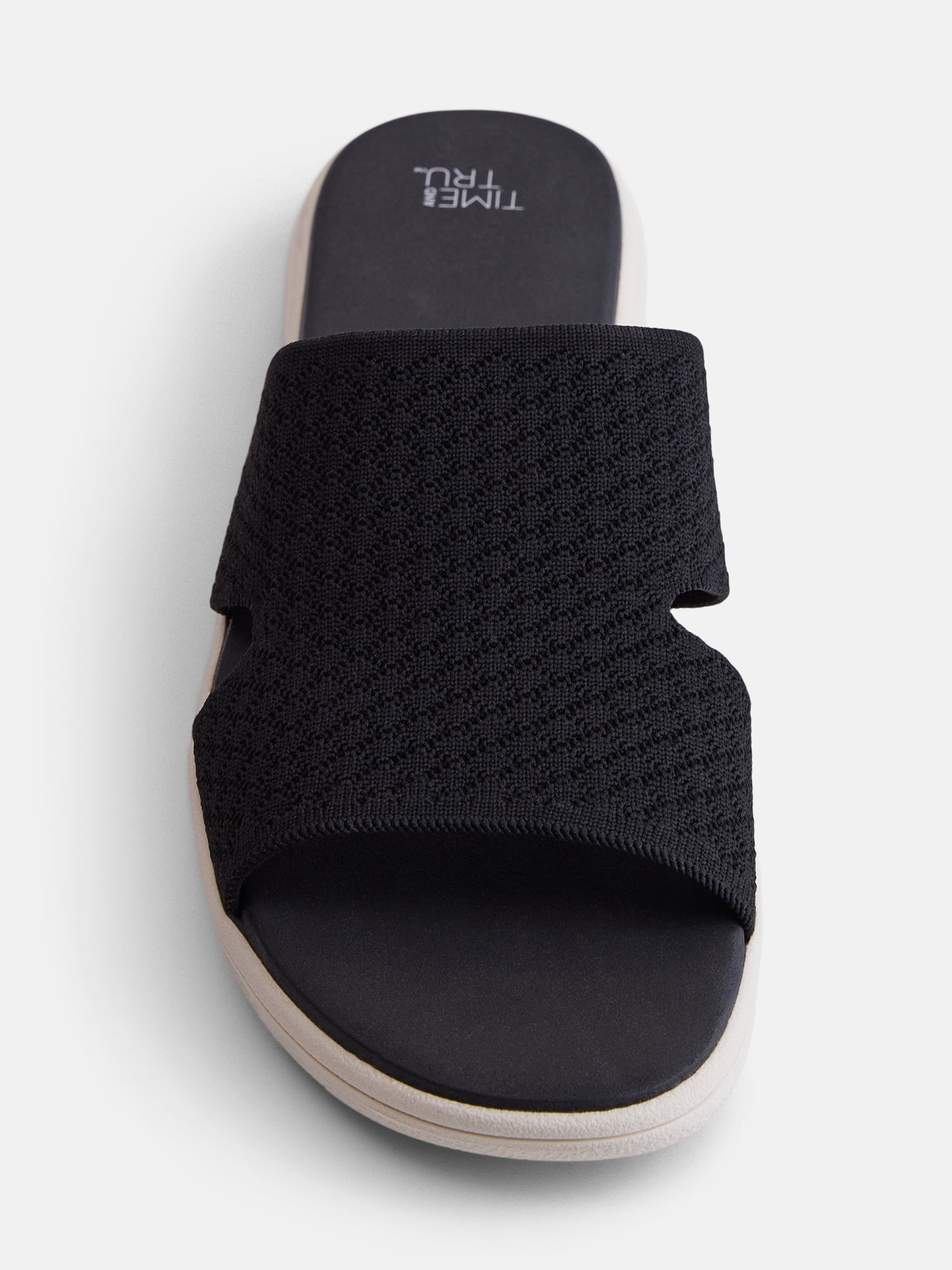 Time and Tru Women's Comfort Knit Slide Sandals