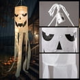 thumbnail image 4 of Halloween Windsock Flag With Lights 68.9 Inch Glow In The Dark Halloween Outdoor Hanging For Yard Patio Garden Party Decoration Line Merchandise Light Beads on A String Beard for Crafts Small Flocked, 4 of 4