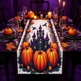 thumbnail image 5 of OutmaxHome Vintage Halloween Theme Table Runner, 13x72 Inch Fall Quilted Table Runner, Halloween Farmhouse Tabletop Diningroom Decor, 5 of 6